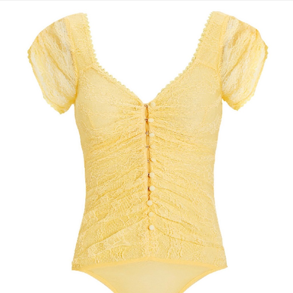 JONATHAN SIMKAI Lace bodysuit top NWT
